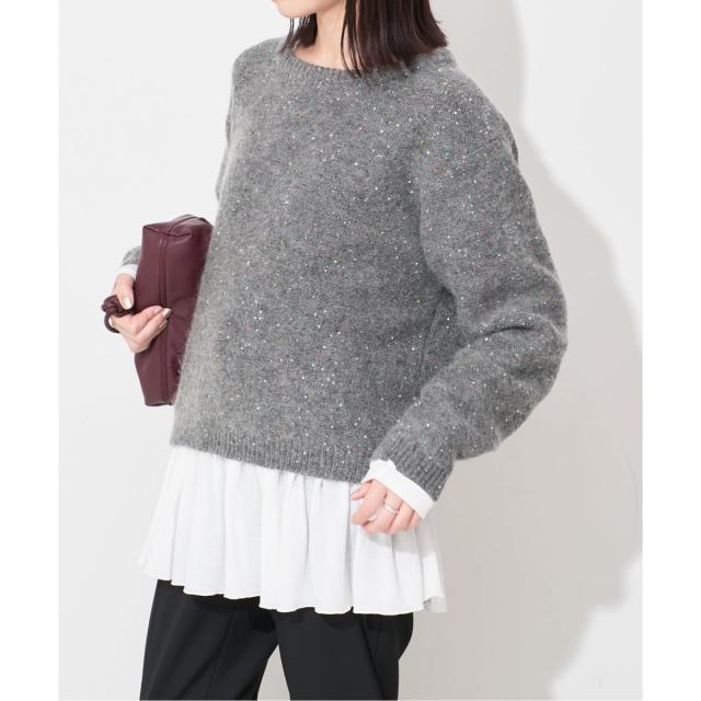 スローブ イエナ（SLOBE IENA）/《WEB限定/追加2予約》スパンコールニット