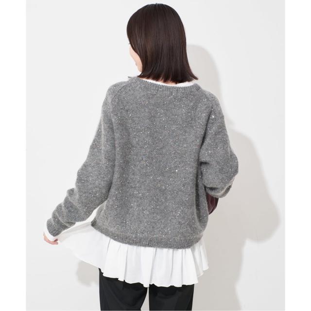 スローブ イエナ（SLOBE IENA）/《WEB限定/追加2予約》スパンコールニット