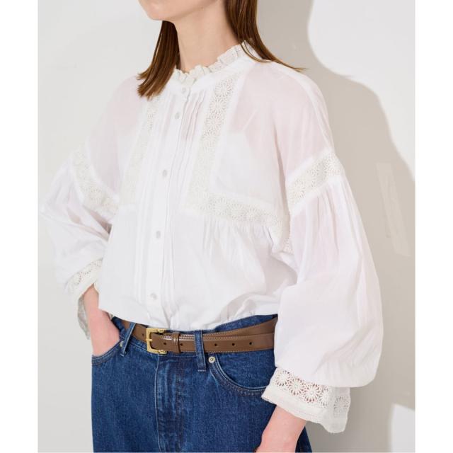 スローブ イエナ（SLOBE IENA）/《予約》コットンレースフリルブラウス