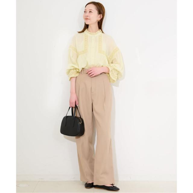 スローブ イエナ（SLOBE IENA）/《予約》コットンレースフリルブラウス