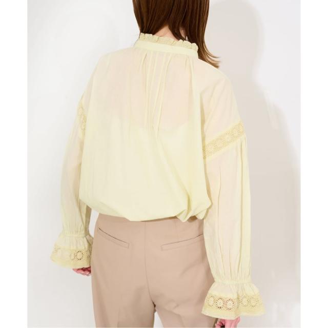 スローブ イエナ（SLOBE IENA）/《予約》コットンレースフリルブラウス