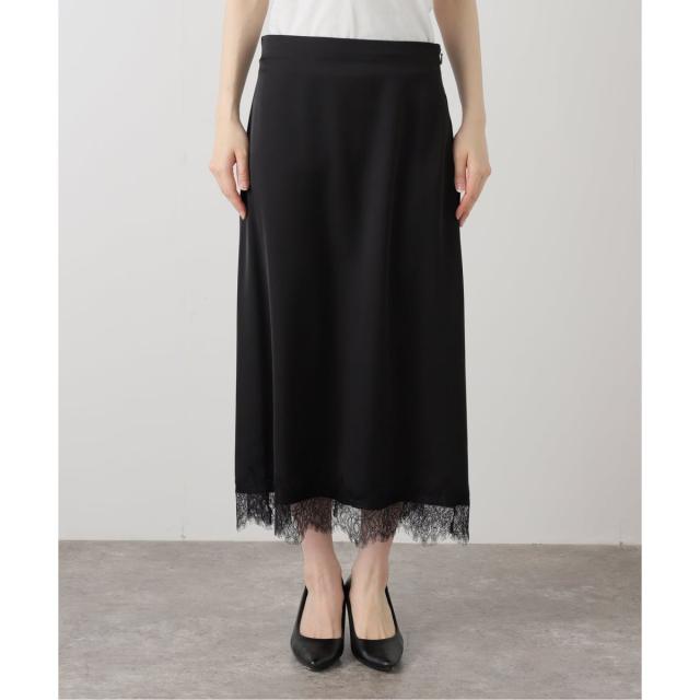 【NEW】スローブ イエナ（SLOBE IENA）/サテンレーススカート