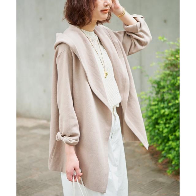 スローブ イエナ（SLOBE IENA）/《WEB限定》ニットフーディーカーディガン