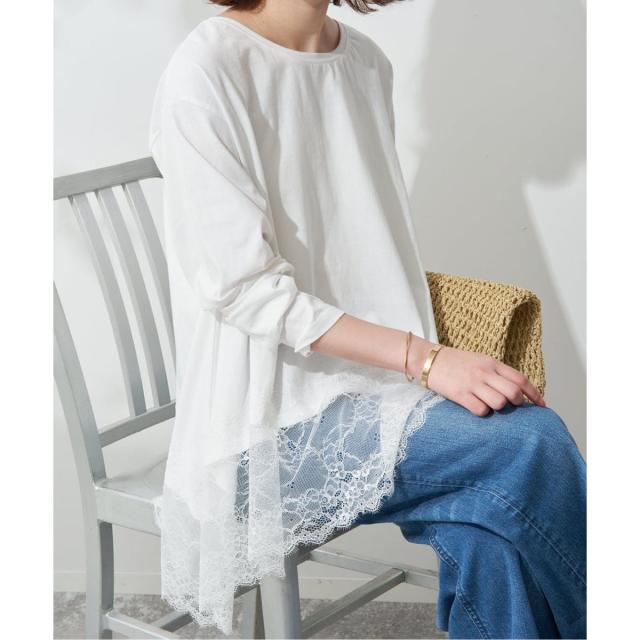スローブ イエナ（SLOBE IENA）/《WEB限定/追加6》レースコンビカットソー