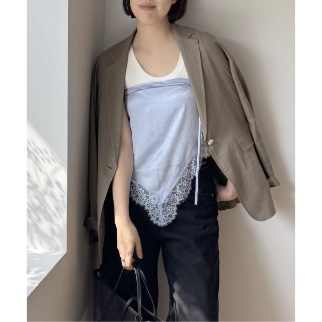 スローブ イエナ（SLOBE IENA）/《36．38サイズ展開》リネンレーヨンシングルテーラードジャケット_7