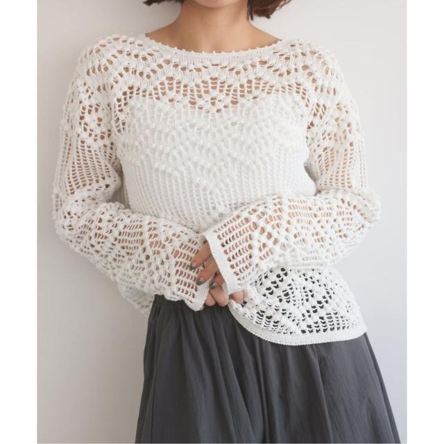 スローブ イエナ（SLOBE IENA）/IRONING/アイロニング crochet patterend ニット 03IR02041