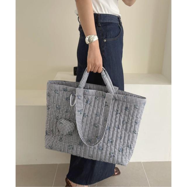 スローブ イエナ（SLOBE IENA）/《加えること3取って置く》Margaux Dereume × SLOBE キルティングトートバッグ