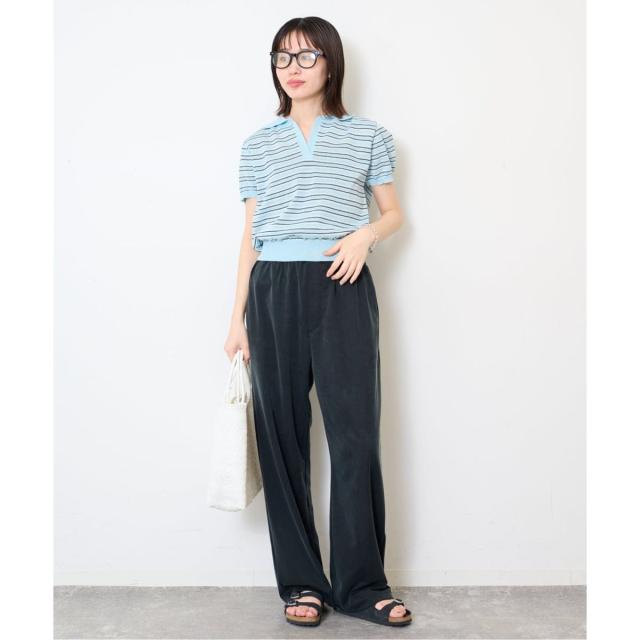 【NEW】スローブ イエナ（SLOBE IENA）/FLEK/フレック ストライプニットポロシャツ_10