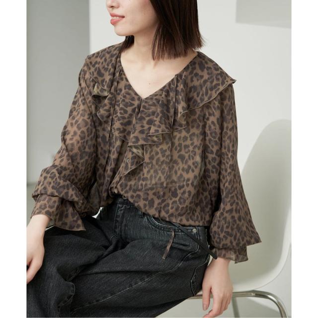 スローブ イエナ（SLOBE IENA）/《予約》シアーラッフルブラウス 10,032円