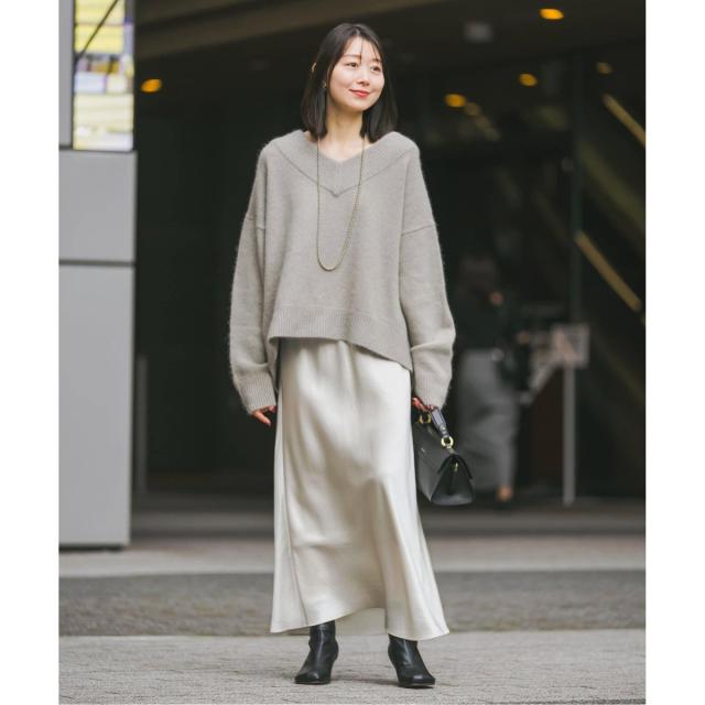 ノーブル（Noble）/《追加》ナローAラインサテンスカートの通販