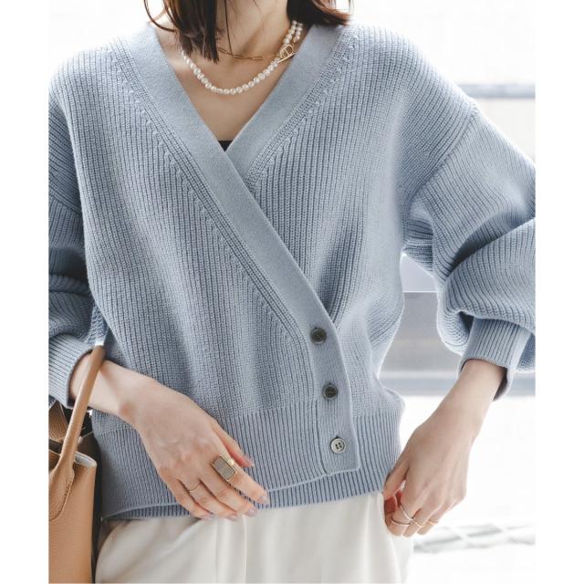 ノーブル（Noble）/片畦カシュクール風プルオーバー ニット