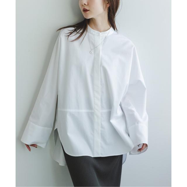 Tシャツ カットソー オーバーサイズ 七分袖 ハイネック ロング丈