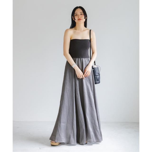 ノーブル（Noble）/【洗える】ラミーニットベアトップワンピース