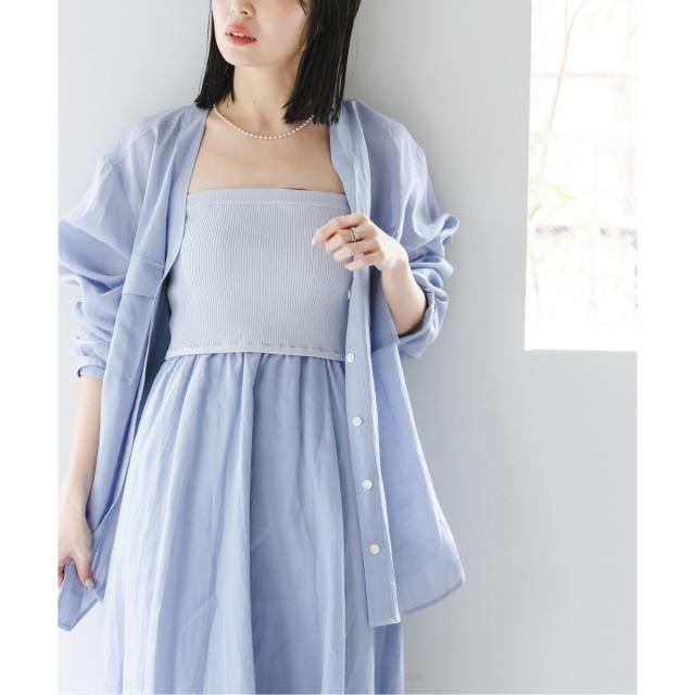 ニットライクジョーゼット2wayワンピース ノーブル NOBLE 【洗える