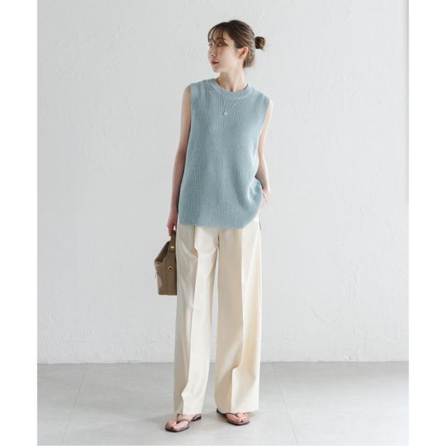 ノーブル（Noble）/《追加》【洗える】エステルツイルストレッチスラックスパンツ7