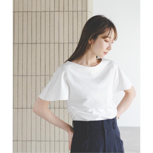 NOBLE ウエストディテールプルオーバー セール】ウエストディテールコットンプルオーバー（Tシャツ