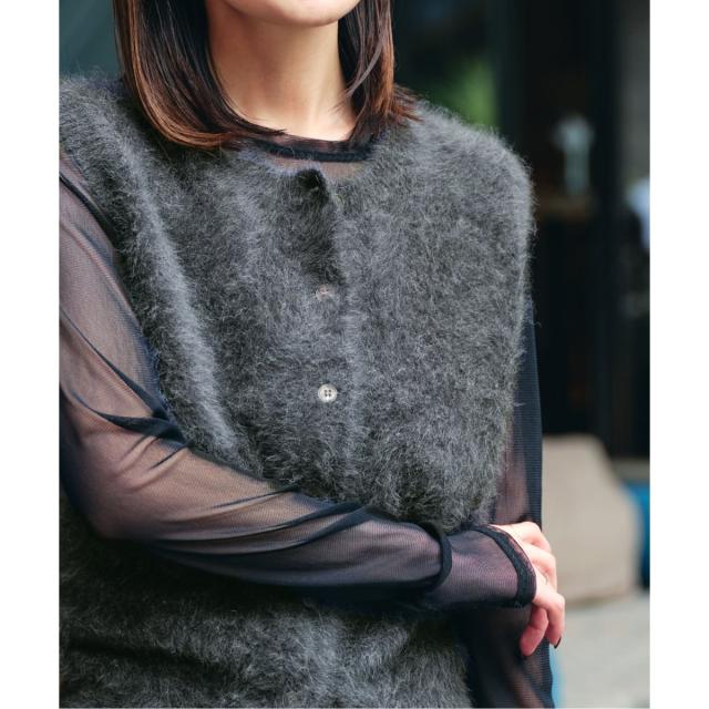 ノーブル（Noble）/FOX/Caファーニットフロントボタンベストの通販はau