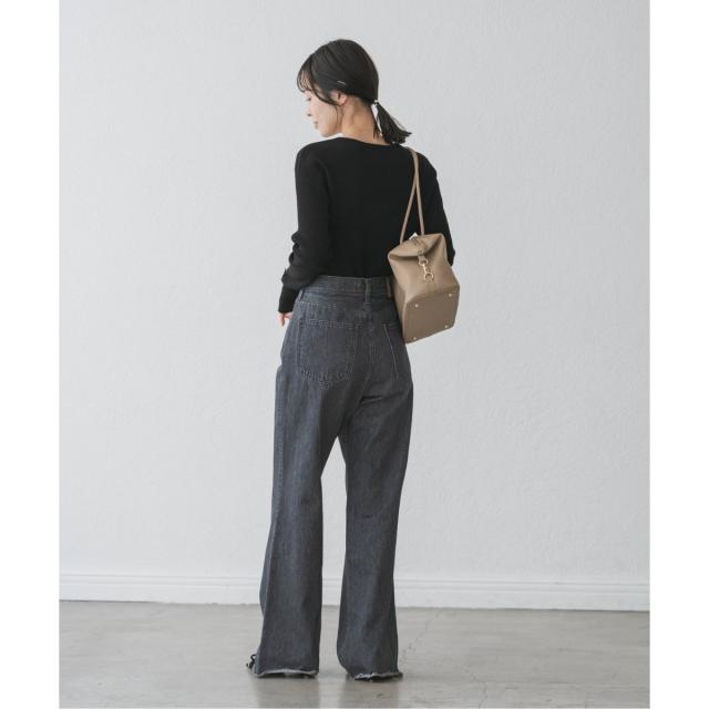 ノーブル（Noble）/ボタンディテールタイトリブニット