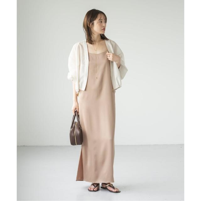 ノーブル（Noble）/【洗える】ルナサテンコンフォートキャミワンピース