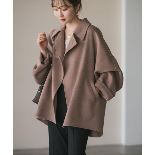 NOBLE メルトンパフスリーブショートコート36 美品 Noble（ノーブル）の「《追加》メルトンパフスリーブショート