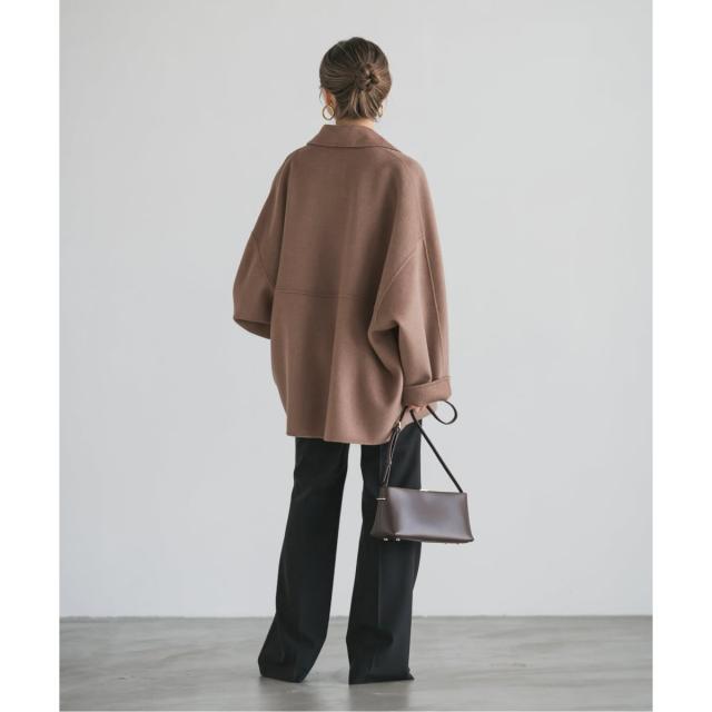 ✅最終セール　新品　33000円　WOOL100％　リバーシブルコート　フリー VIOLETAリバーシブルコート SUPER140リバーステンカラー