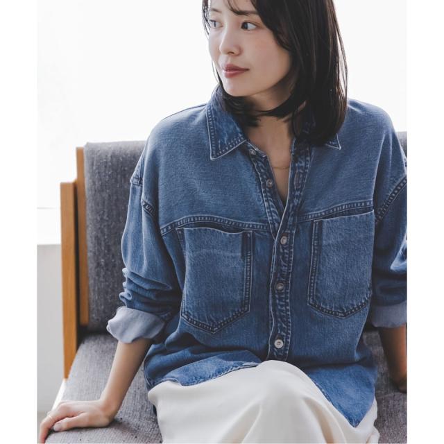 NOBLE スージングデニムビッグポケットSH 追加》スージングデニムビッグポケットシャツ | ノーブル(Noble