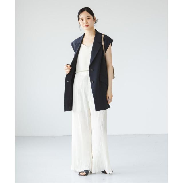 ノーブル（Noble）/ファジーシフォンランダムプリーツパンツの通販はau