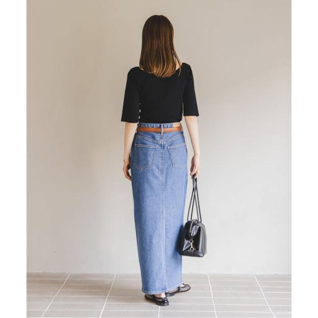 ノーブル（Noble）/【洗える】14Gデコルテハーフスリーブニットの通販