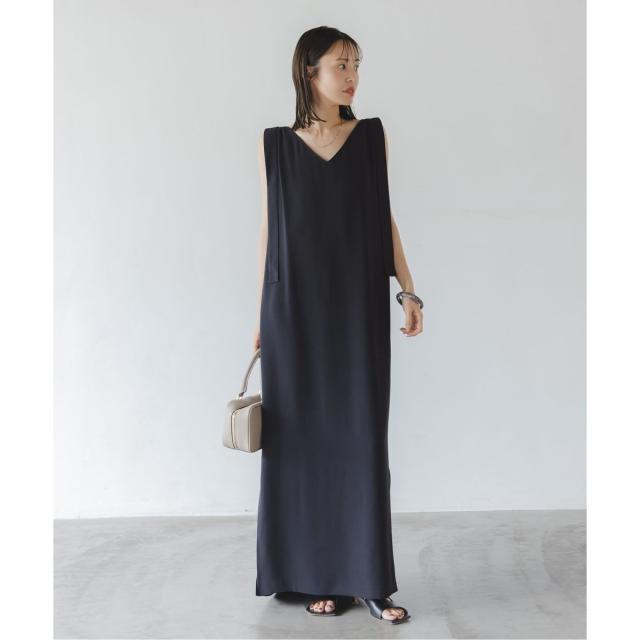 【美品】Noble ウォッシャブルジョーゼット2wayワンピース セール】【洗える】ウォッシャブルジョーゼット2wayワンピース