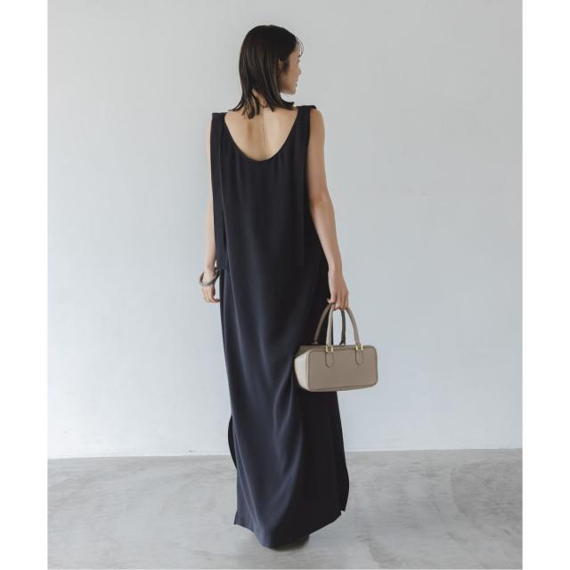【美品】Noble ウォッシャブルジョーゼット2wayワンピース セール】【洗える】ウォッシャブルジョーゼット2wayワンピース