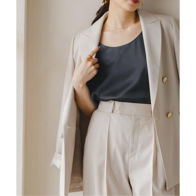 NOBLE＊ルナサテンデコルテ2WAYトップス ノーブル（Noble）/《追加3》【洗える】ルナサテンデコルテ2WAY