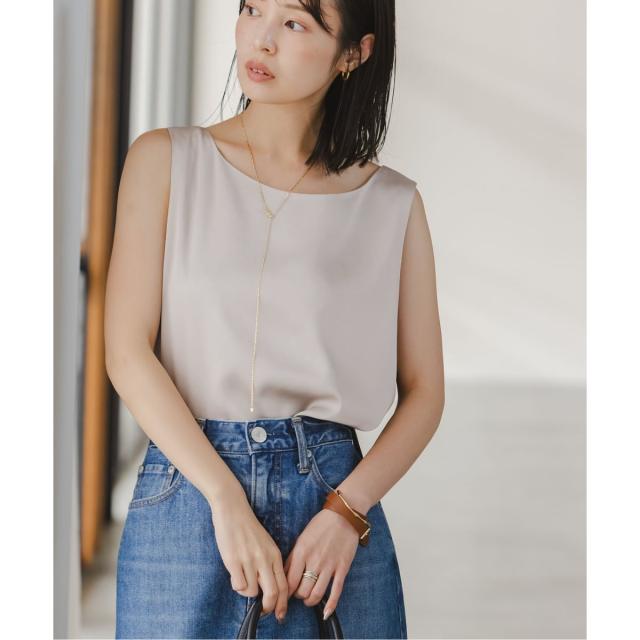 NOBLE＊ルナサテンデコルテ2WAYトップス ノーブル（Noble）/《追加3》【洗える】ルナサテンデコルテ2WAY
