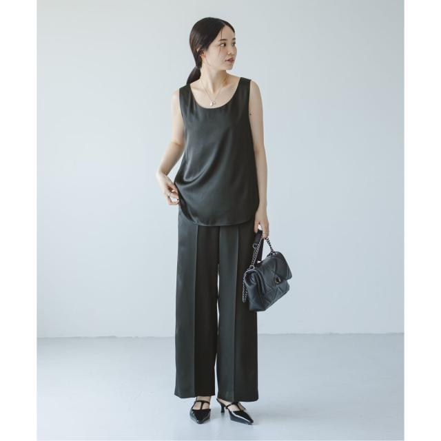 ノーブル（Noble）/《追加》【洗える】ルナサテンベルテッドパンツ