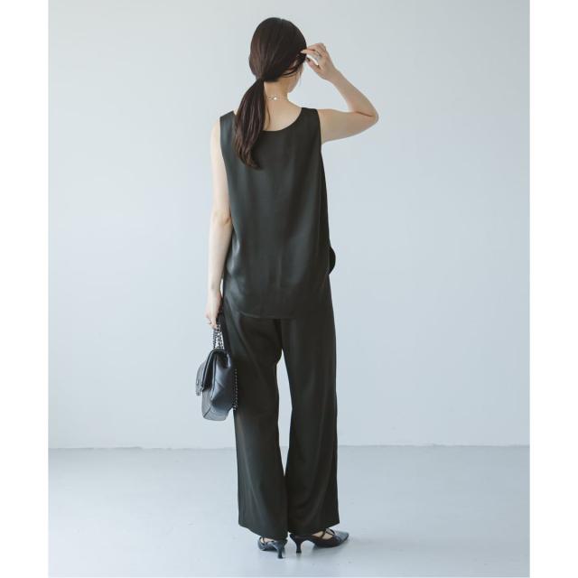 ノーブル（Noble）/《追加》【洗える】ルナサテンベルテッドパンツ