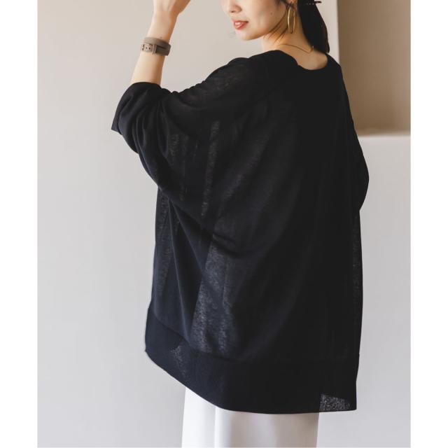 ノーブル（Noble）/《WEB限定追加》【洗える】18Gシアー オーバーサイズカーディガン3