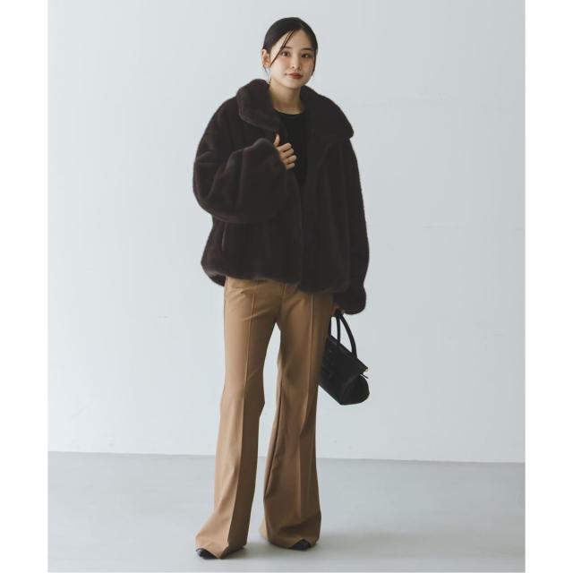 ノーブル（Noble）/エコファースタンドカラーミドルブルゾン