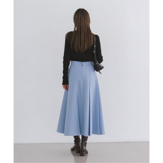 新品】NOBLE キュプラナローAラインスカート ネイビー 現行モデル