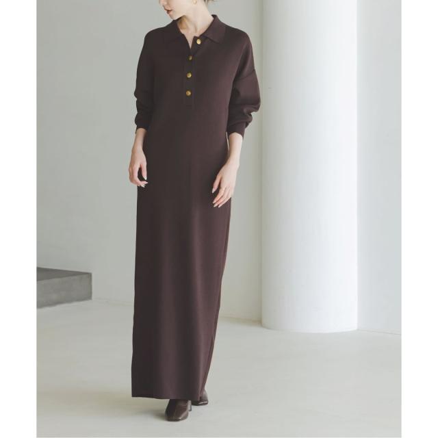 NOBLE　ポロシャツニットワンピース(新品未使用) NOBLE ワンピース 「追加」ポロシャツニットワンピース : ZOZOTOWN