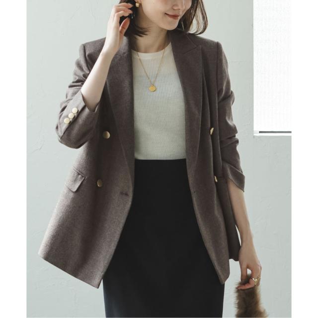 ノーブル（Noble）/《追加》《WEB・一部店舗カラー》ウールフラノピークドラペルジャケット