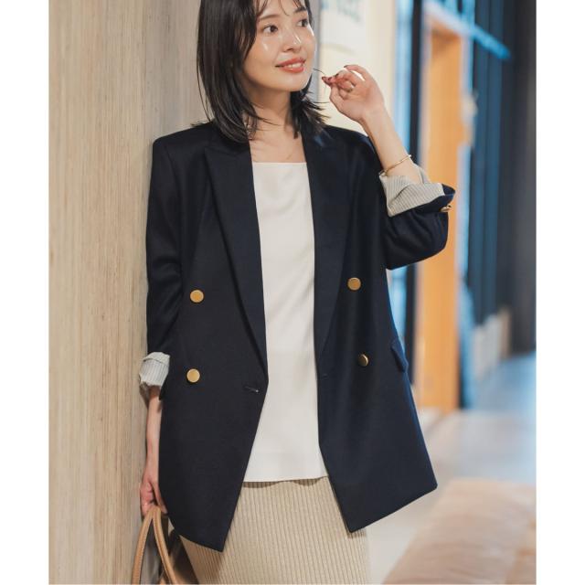 ノーブル（Noble）/《追加》《WEB・一部店舗カラー》ウールフラノピークドラペルジャケット