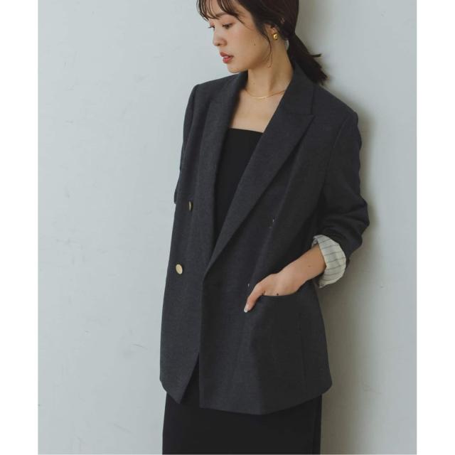 ノーブル（Noble）/《追加》《WEB・一部店舗カラー》ウールフラノピークドラペルジャケット