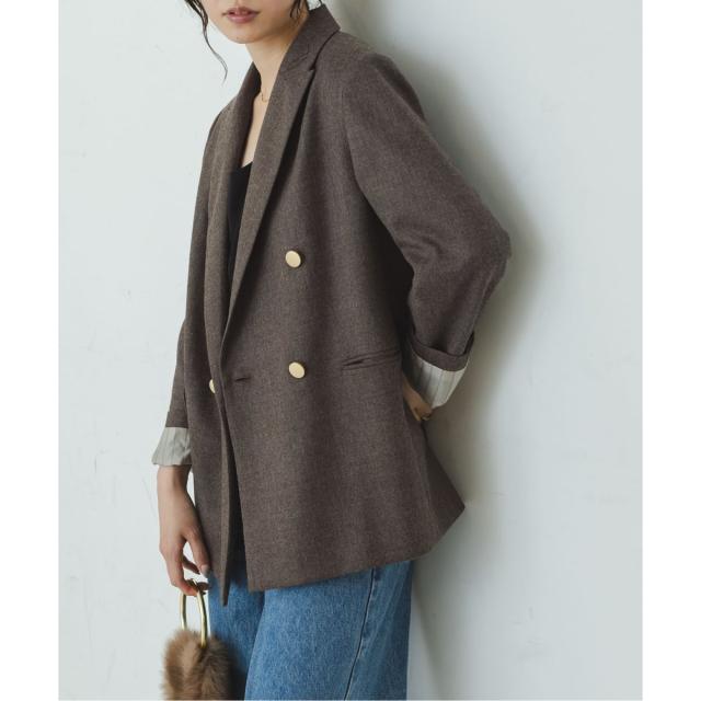 ノーブル（Noble）/《追加》《WEB・一部店舗カラー》ウールフラノピークドラペルジャケット
