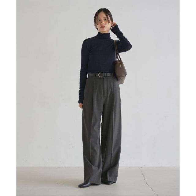 ノーブル（Noble）/《追加・WEB限定カラー》TRツイル裏起毛スラックスパンツ