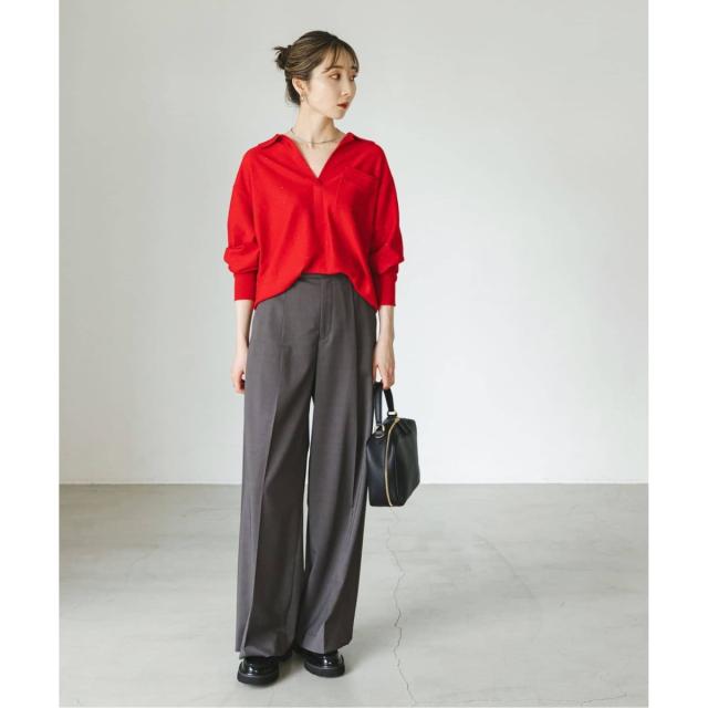 ノーブル（Noble）/《追加・WEB限定カラー》TRツイル裏起毛スラックスパンツ