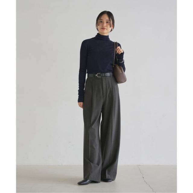 ノーブル（Noble）/《追加・WEB限定カラー》TRツイル裏起毛スラックスパンツ