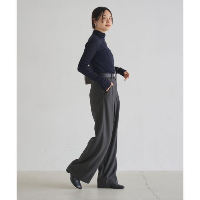 ノーブル（Noble）/《追加・WEB限定カラー》TRツイル裏起毛スラックスパンツ