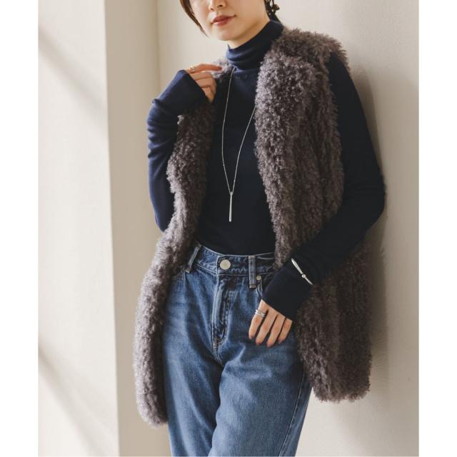 NOBLE ノーブル　ウールアルパカアンサンブルニット セーター カーディガン ノーブル ウールアルパカアンサンブルニット グレー セーター