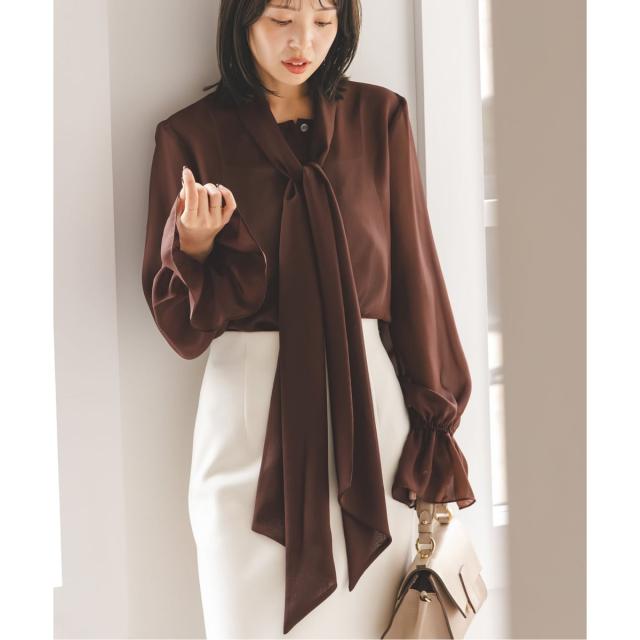 ノーブル（Noble）/《WEB・一部店舗追加》シルキークロスボータイブラウス