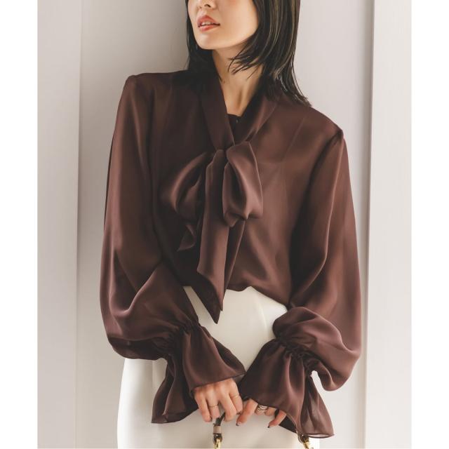 ノーブル（Noble）/《WEB・一部店舗追加》シルキークロスボータイブラウス