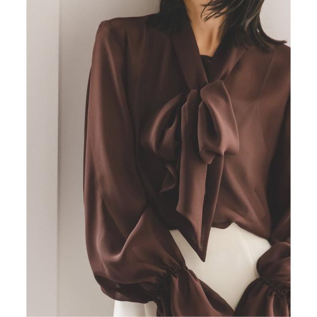 ノーブル（Noble）/《WEB・一部店舗追加》シルキークロスボータイブラウス